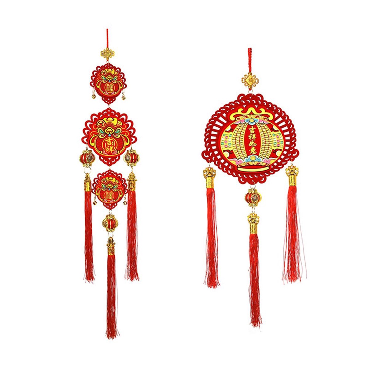 Chinese New Year Hanging Ornament 2 Assorted 12X57cm
