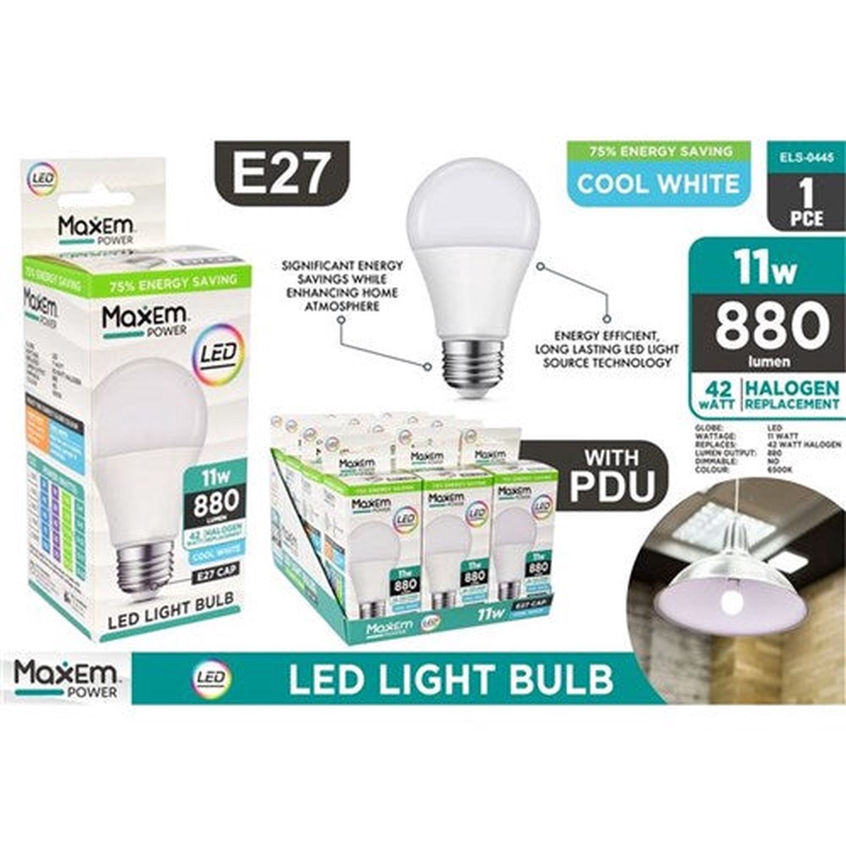 LED Light Cool White E27 11W
