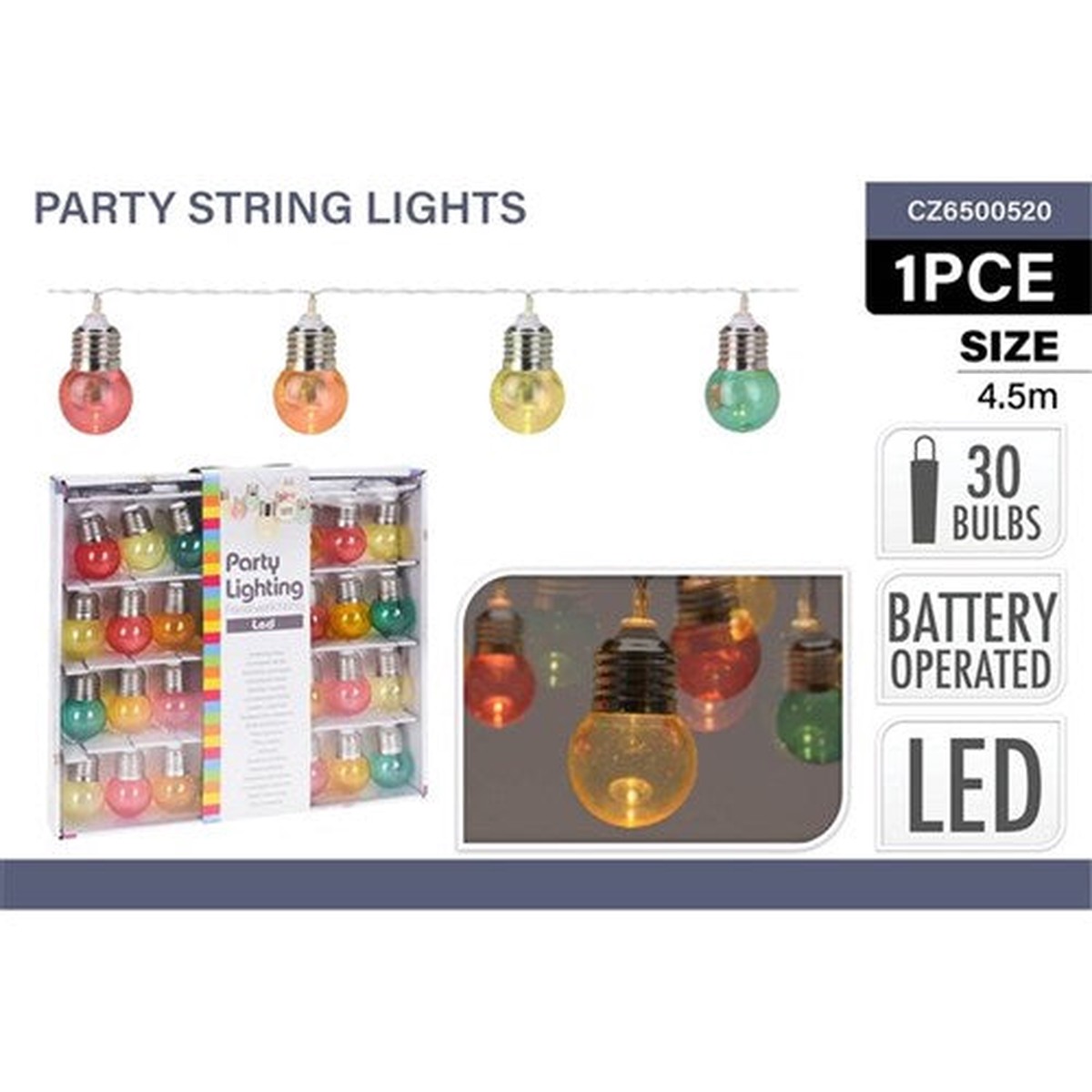 Party Lights 30 Led Multi