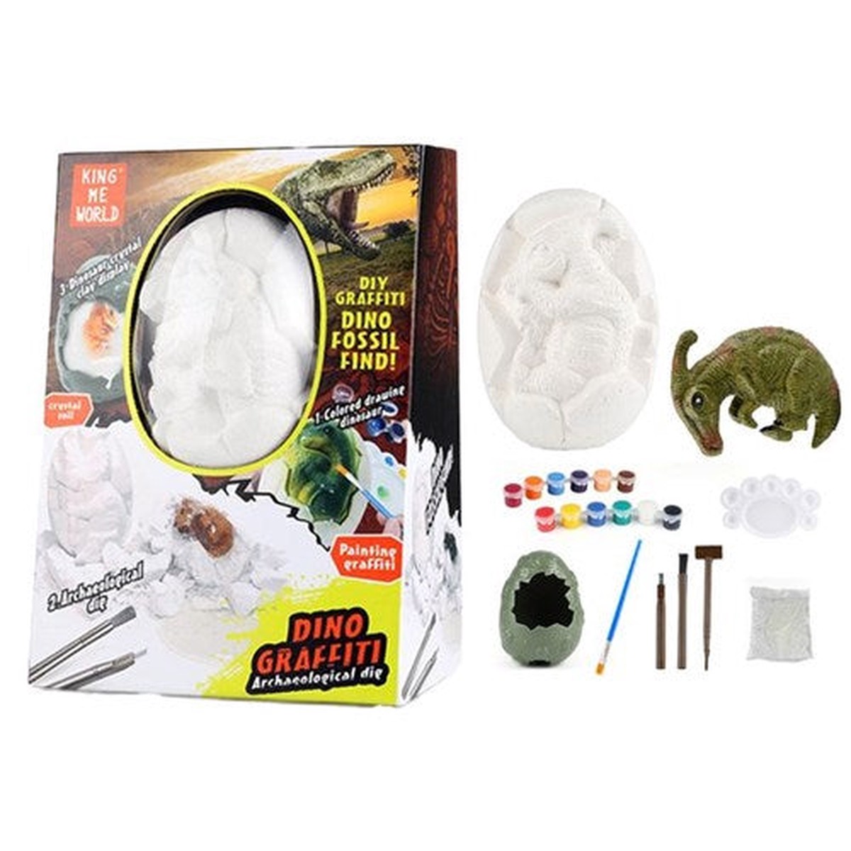 15pce Dinosaur Fossil Paint Set