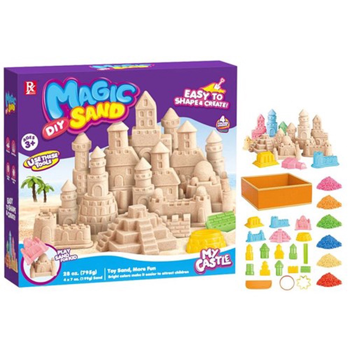 19pce DIY Magic Sand Castle Large 795G