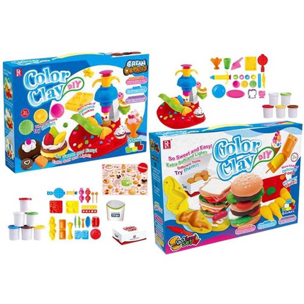 24-29pce Lge DIY Colour Modeling ClaySet