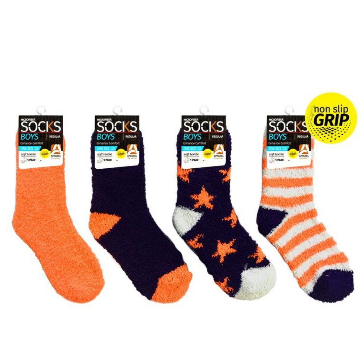 Boys Microfiber Socks Stars Assorted