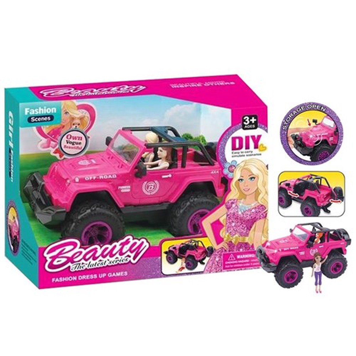 2Pce SUV 4WD Car w/Small Doll 25cm B/Opp