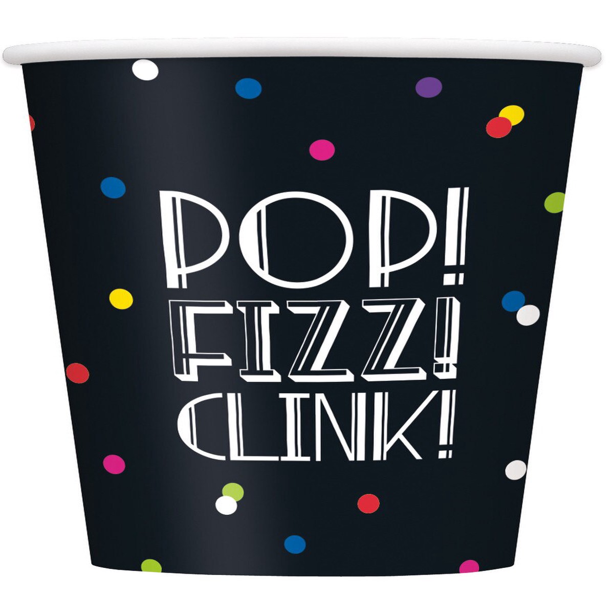 Neon Dots New Year 8 x 270mL Paper Cups