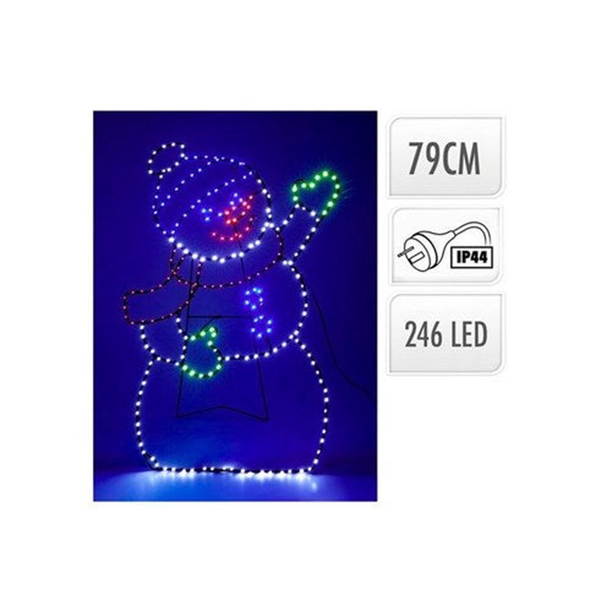 Snowman 79cm 246LED IP44 Flashing