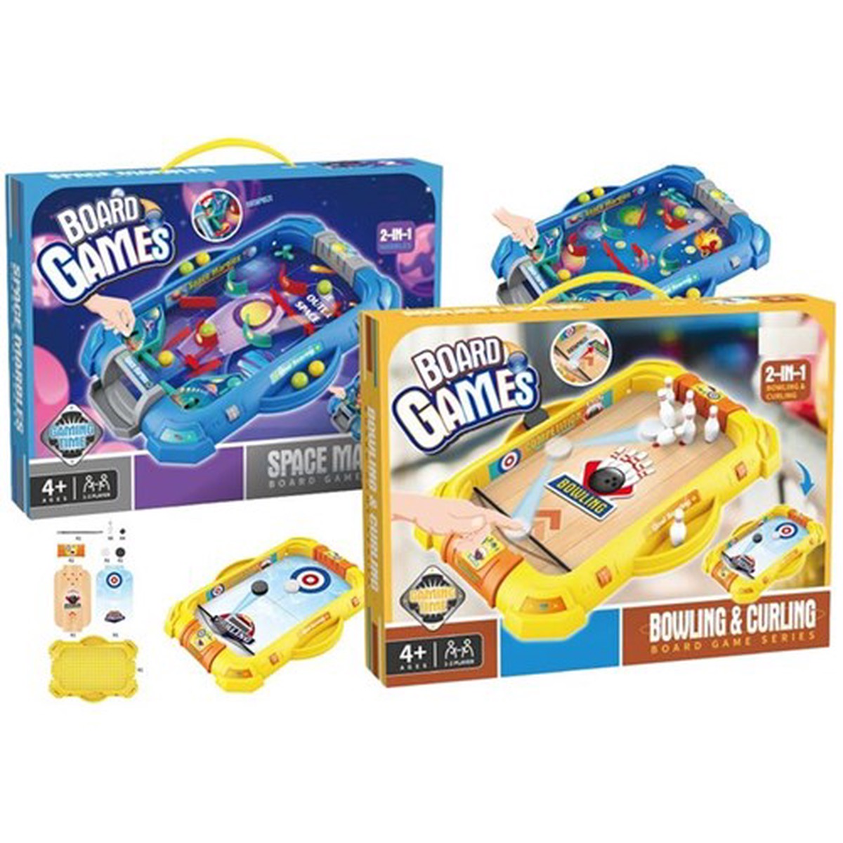 2-1 Bowling & Curling Marble Game