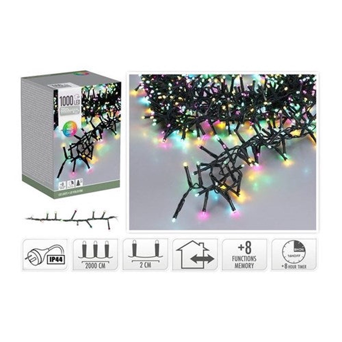 1000LED SnakeLight Macaron8FMem+Timer20M