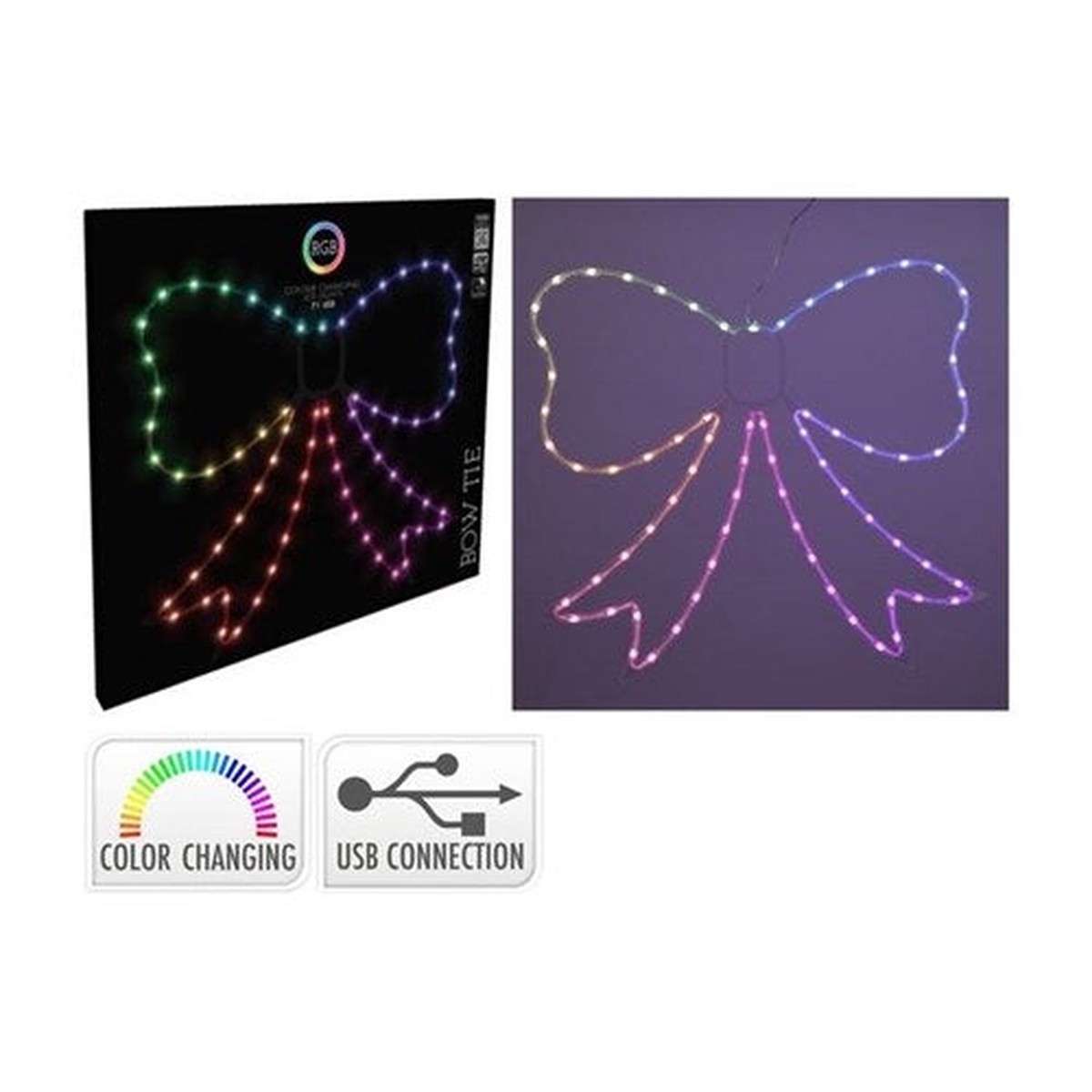 Bow Tie 71LED Rgb Usb Colour Change