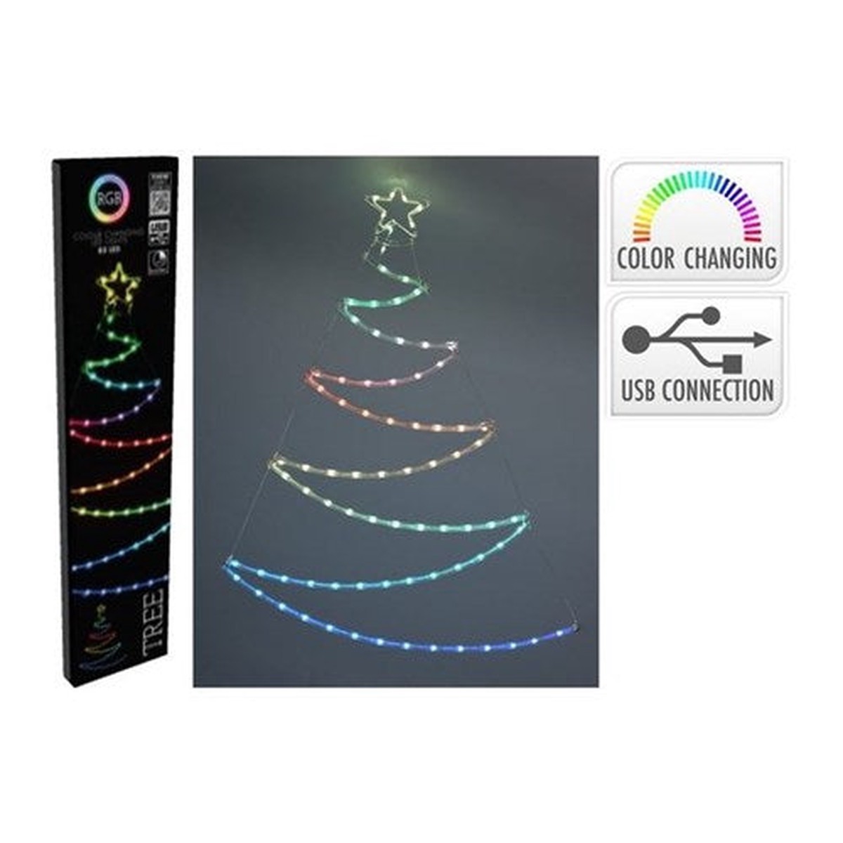 Tree 80LED Rgb Usb Colour Change