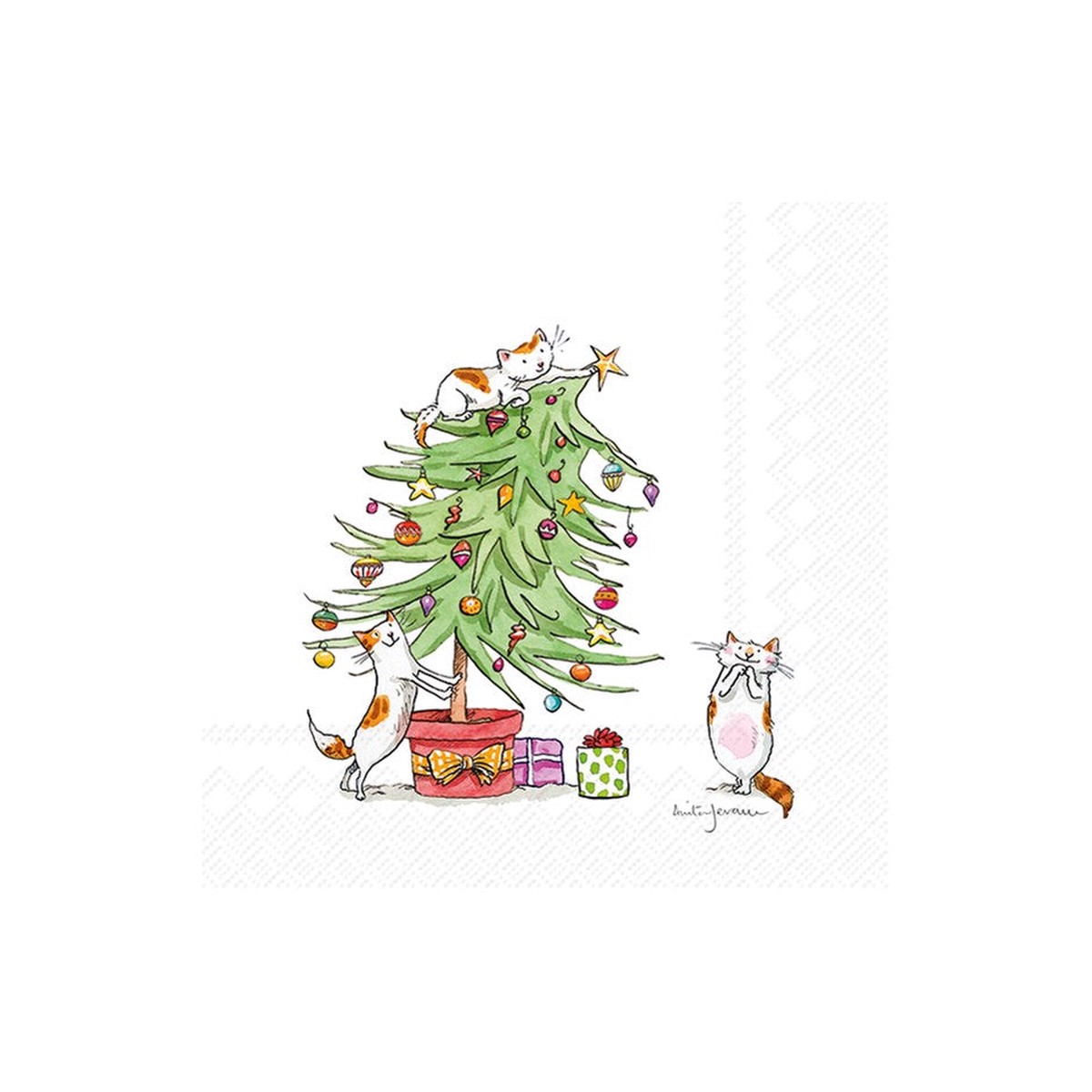 Cats in the Tree Paper Napkins - Cocktail