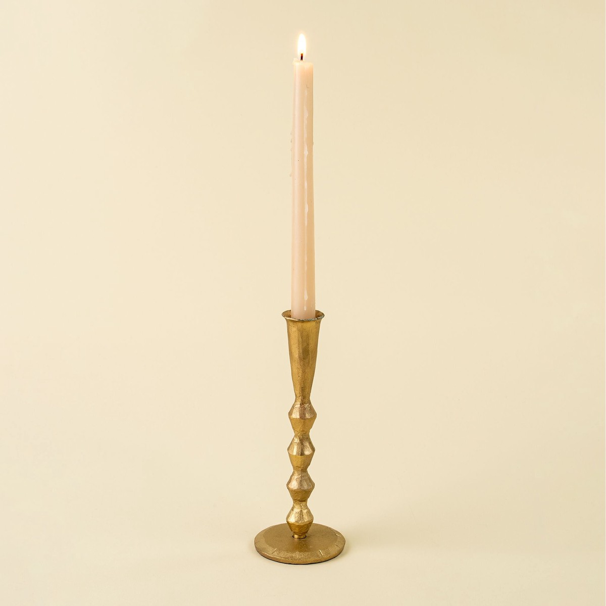 Large Ember Forged Candlestick - Gold