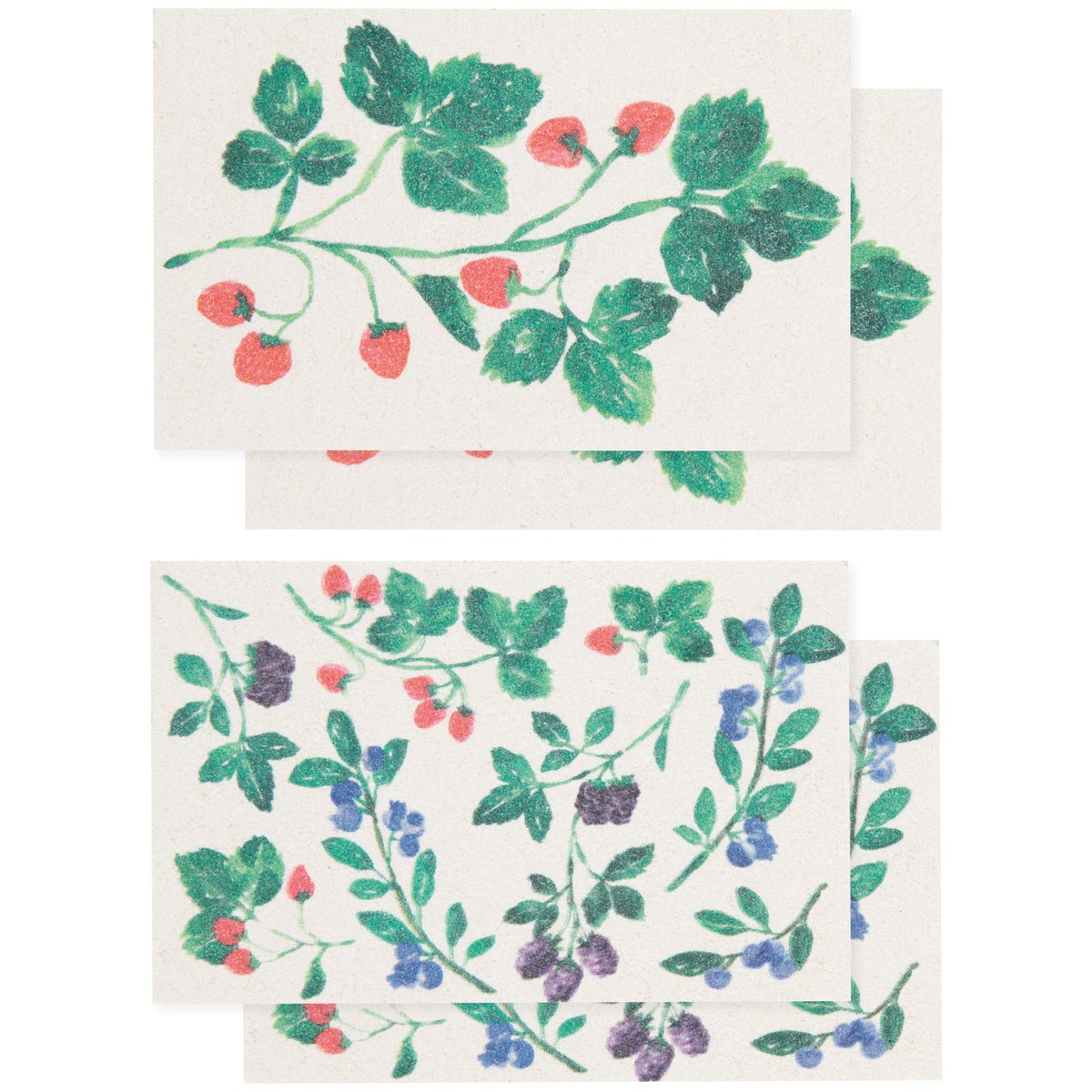Berry Bramble Pop Up Sponges Set/4