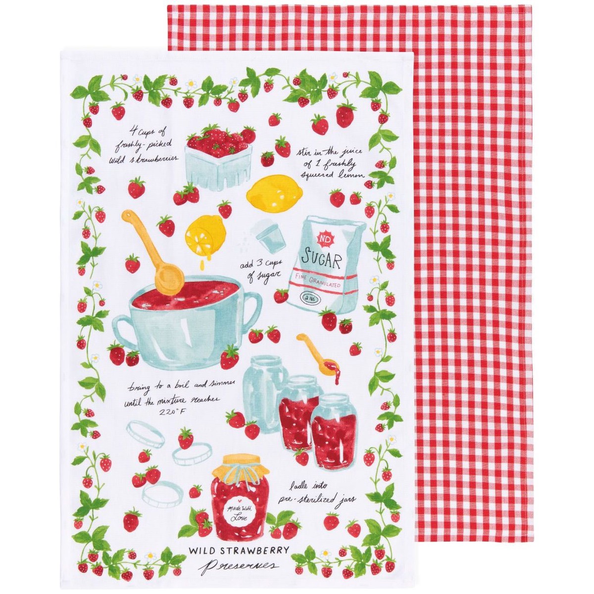 Tea Towel Set - Jam Recipe