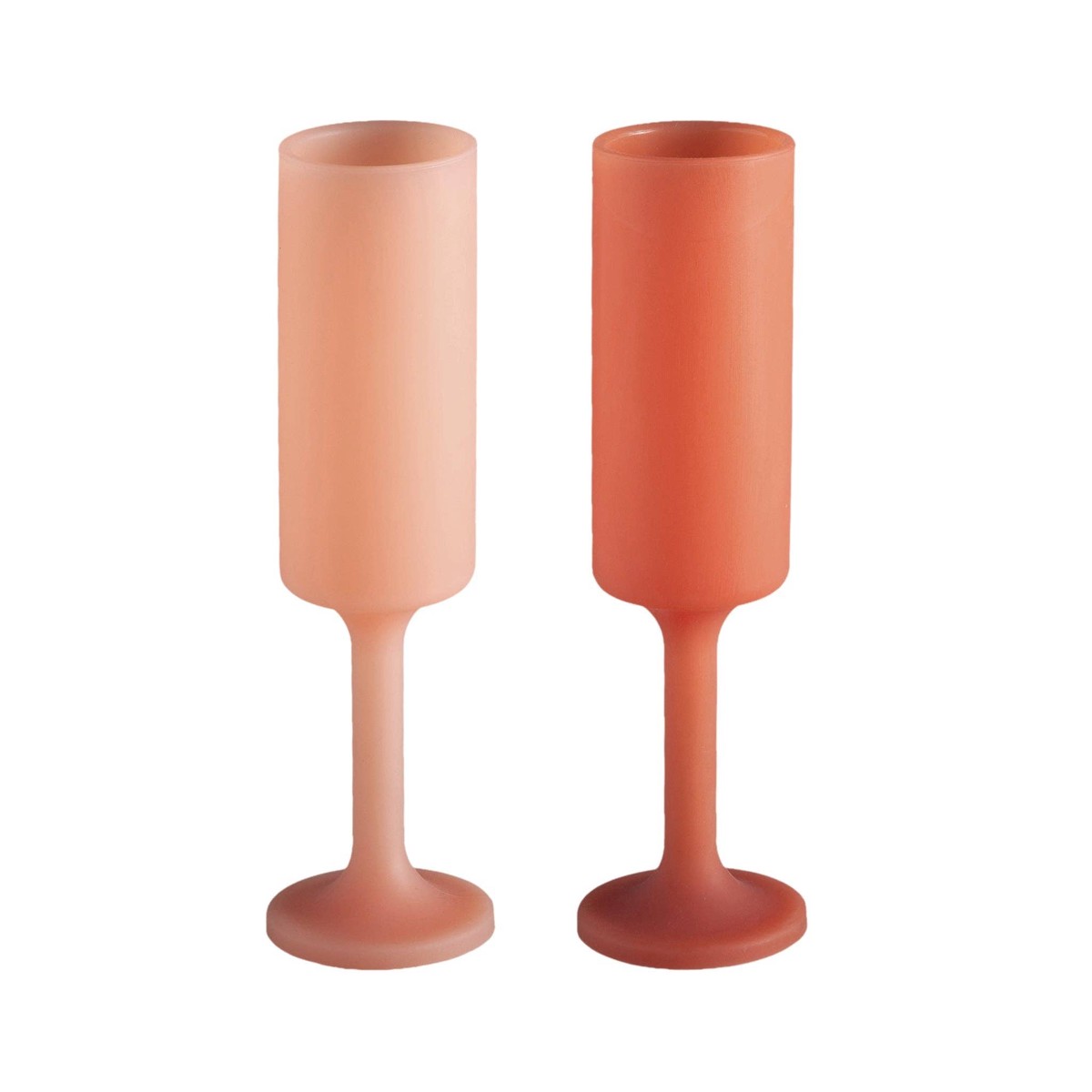 Terra + Peach Silicone Champagne Flutes