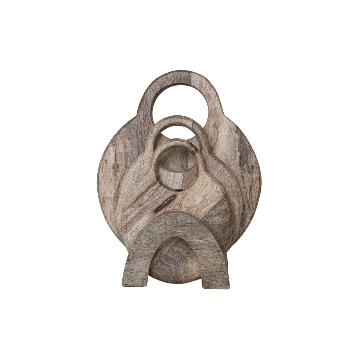Mango Wood Cutting Board Set with Stand