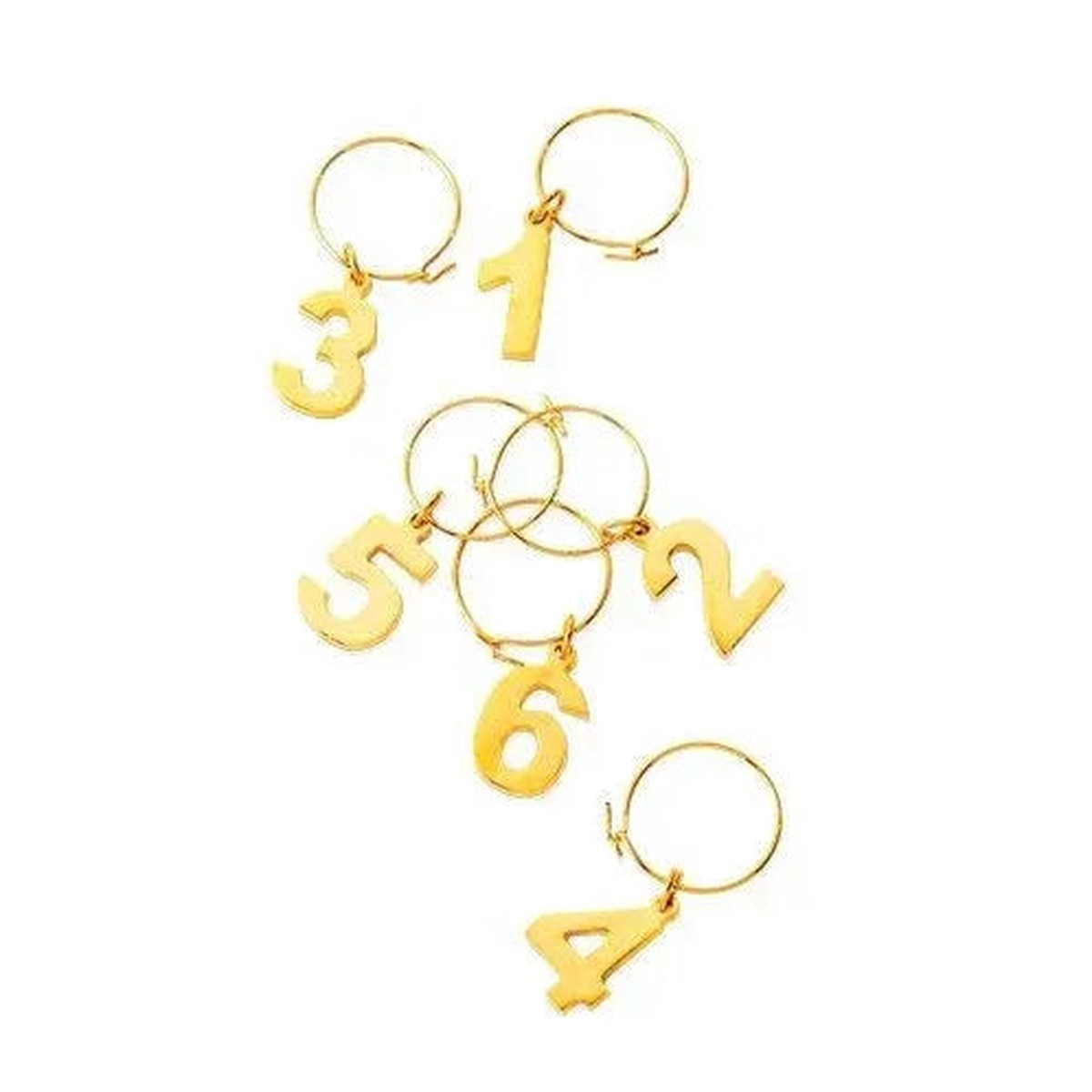 Gold Wine Charms Set