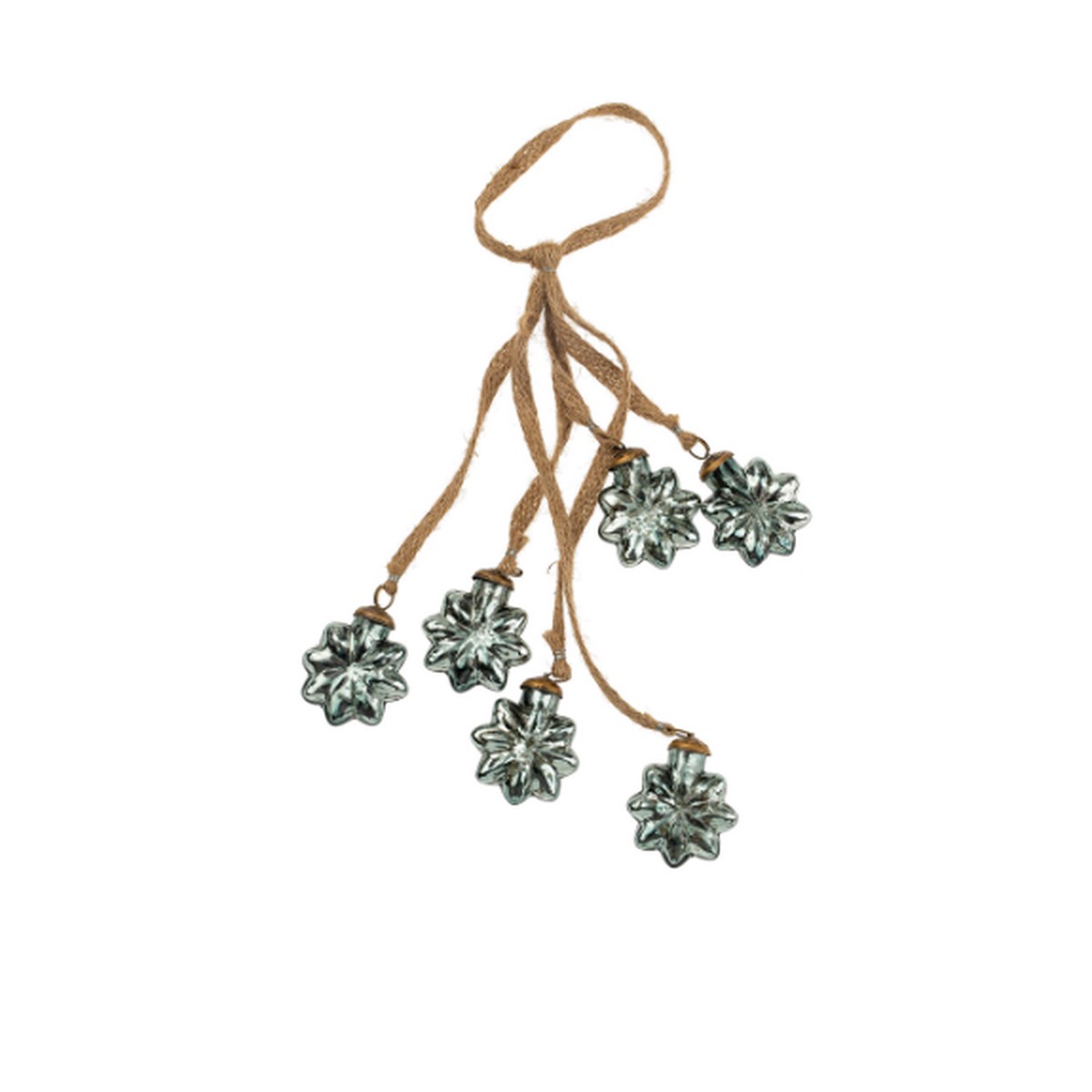 Snowflake Bunch Ornaments - Teal
