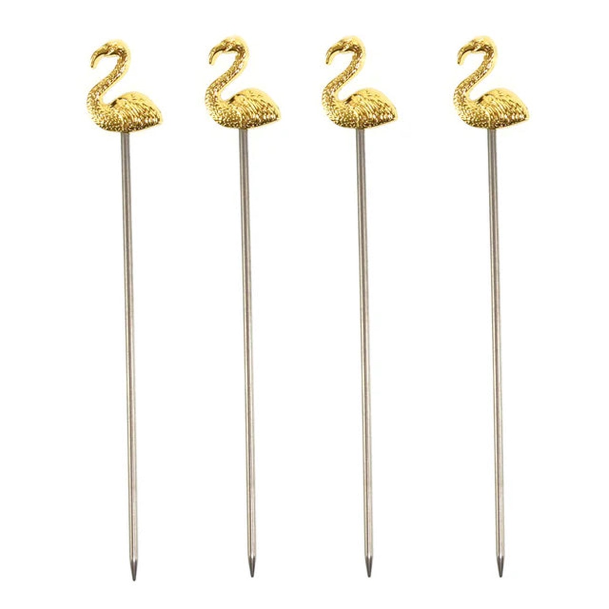 Cocktail Pick - Gold Flamingo