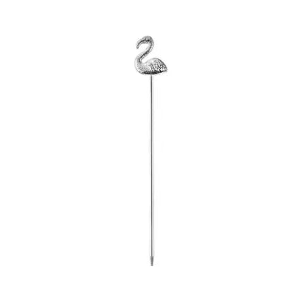 Cocktail Pick - Silver Flamingo