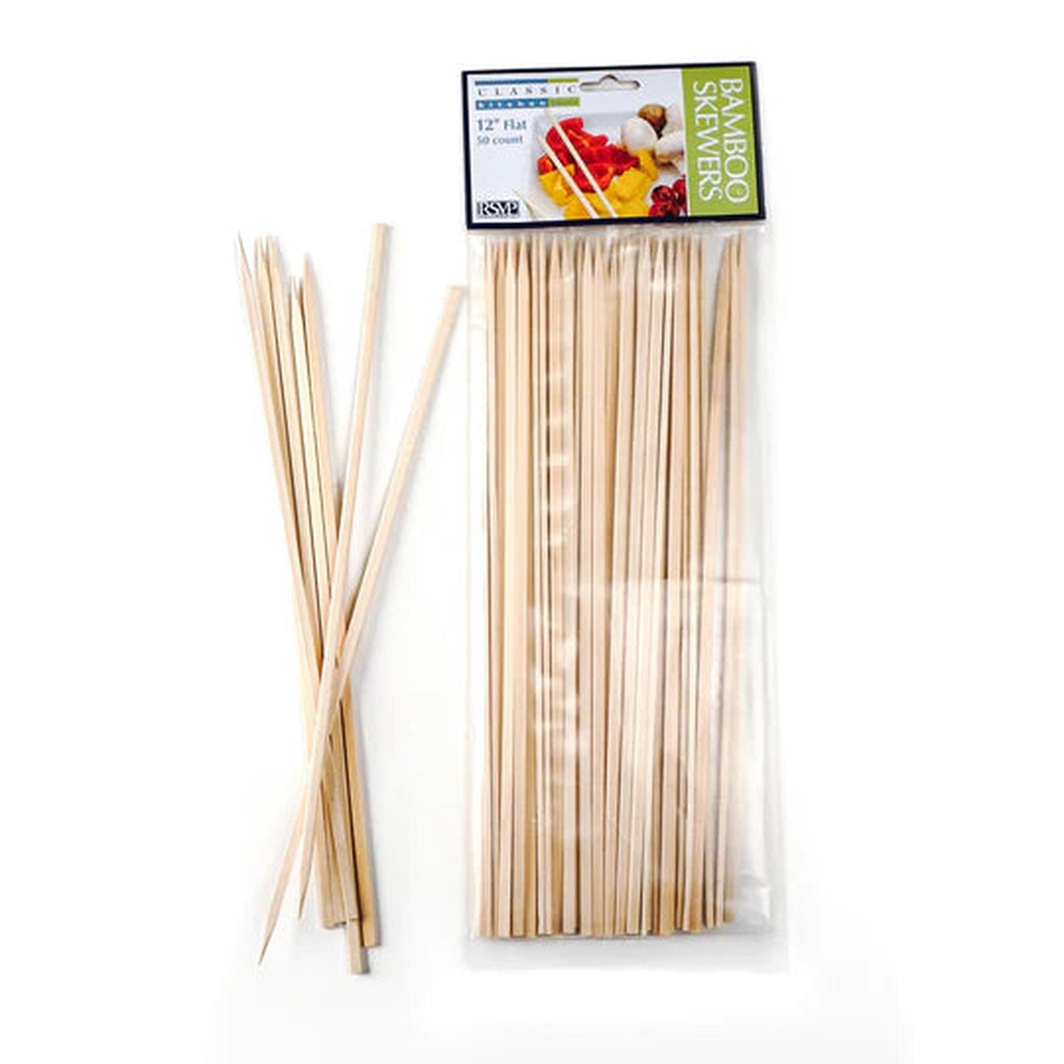 Bamboo 12in Flat Skewers