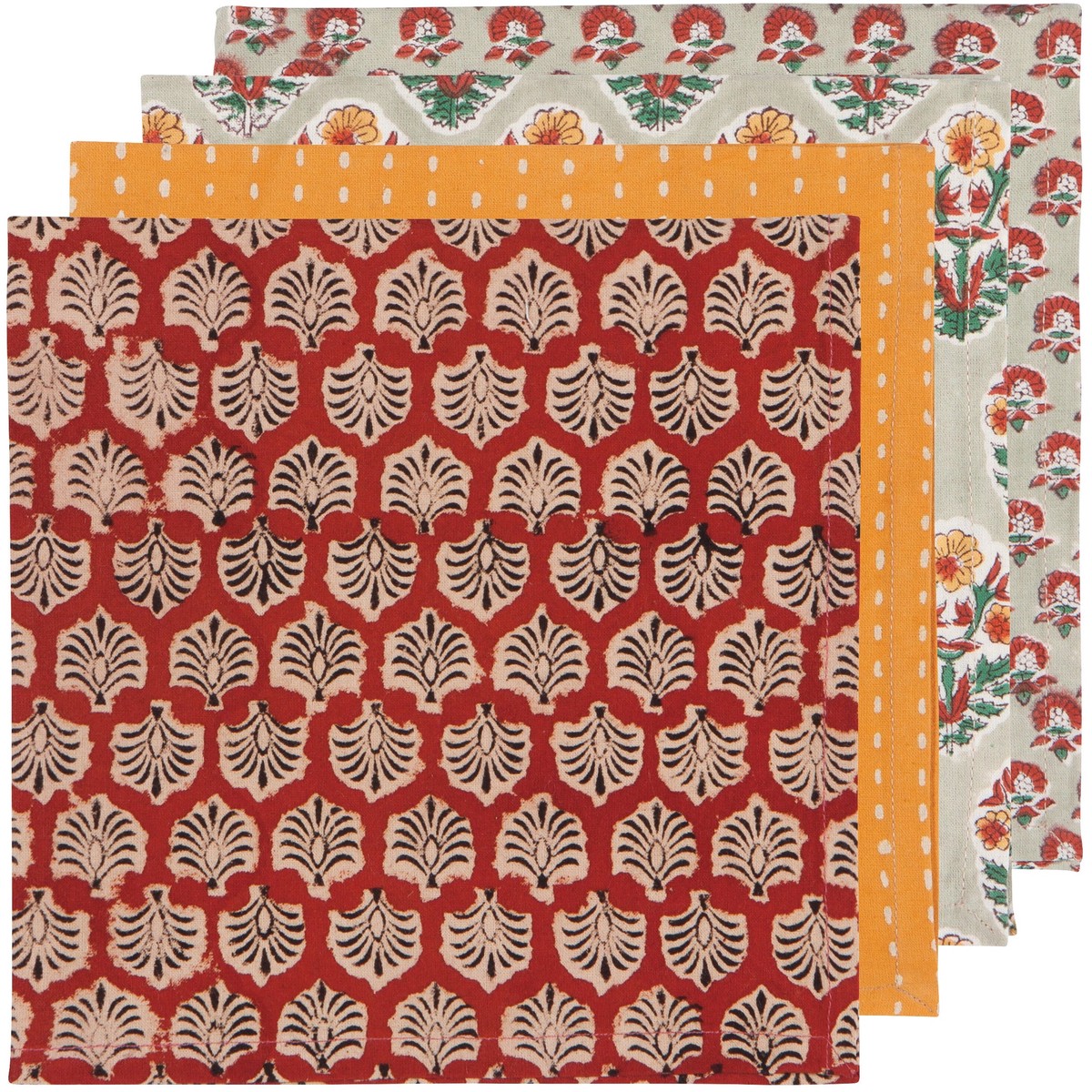 Block Print Napkin Set - Field